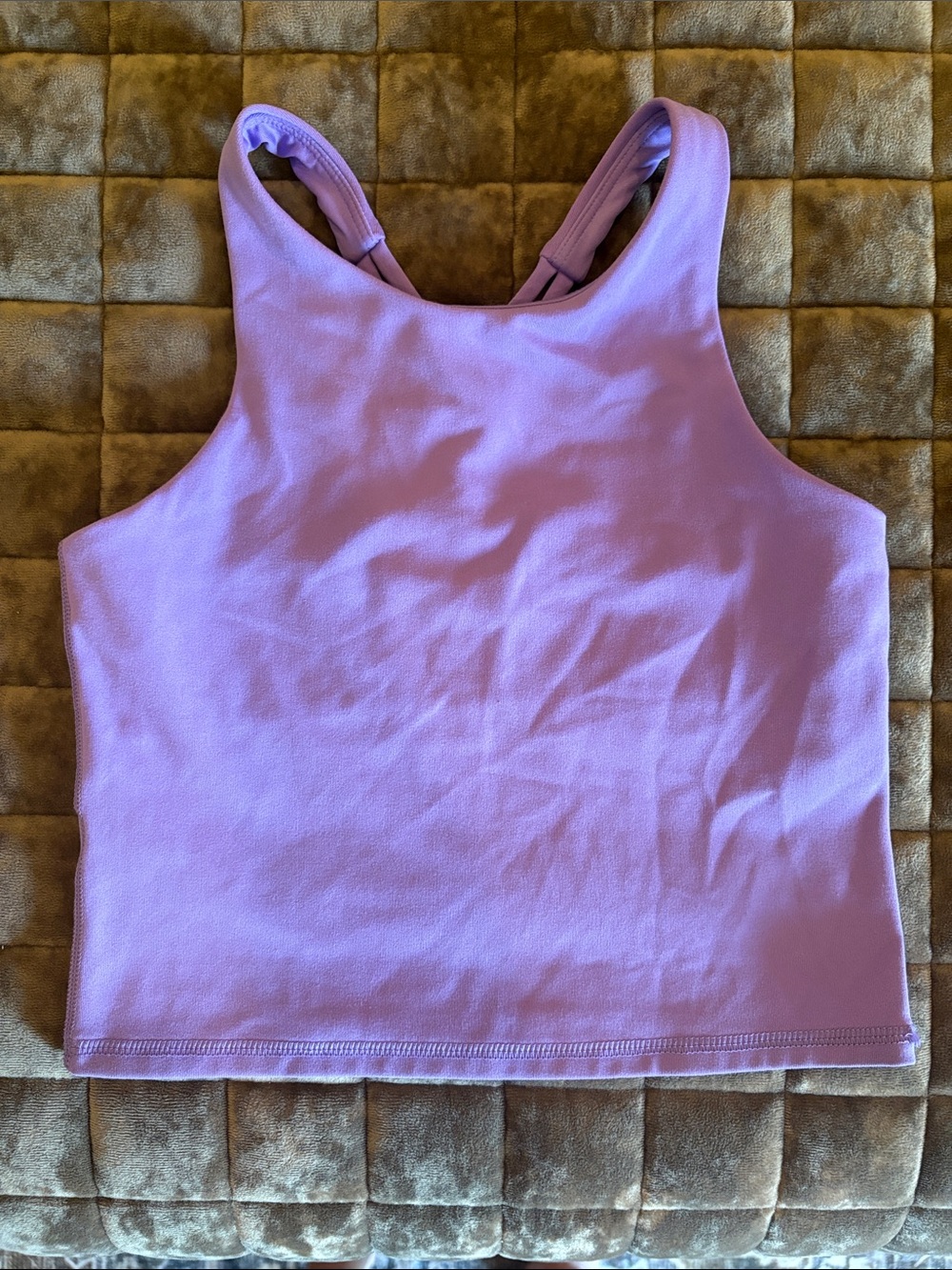 Girls Lavender Crop Tank Top